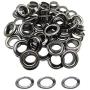 Trimming Shop Gunmetal 11mm Brass Eyelets Grommets with Washers Rust Proof for Pool Covers, Tarpaulin, Vinyl Banners, Yoga Mat, Art and Craft, DIY Projects, 100pcs