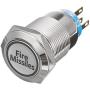 ESUPPORT 12V Momentary Car Vehicle Red LED Light Headlight Push Button Metal Toggle Switch Socket Plug 19mm Fire Missiles
