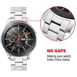 Kartice Metal Bands Compatible with Samsung Galaxy Watch 46mm Bands Gear S3 Frontier No Gaps Band, 22mm Solid Stainless Steel No Gaps Watch Bands for Galaxy Watch 46mm Gear S3 Classic Bands (Sliver)