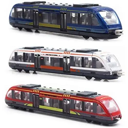 CORPER TOYS Train Set High Speed Lotomotive Engine Die Cast Model Car Sliding Subway Train for Kids Set of 3 CORPER TOYS Train Set High Speed Lotomotive Engine Die Cast Model Car Sliding Subway Train for Kids Set of 3