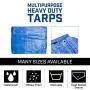 B-Air Grizzly Tarps - Large Multi-Purpose, Waterproof, Heavy Duty Tarp Poly Cover - 5 Mil Thick (Blue - 8 x 10 Feet)