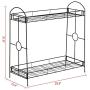 Yaheetech 2 Tier Metal Plant Stand for Outdoor/Indoor, Plant Display Rack Flower Pot Stand Shelf for Home Garden Backyard Patio, Home Storage Organizer Rack Black，33.5 x 13.4 x 31.9 inch