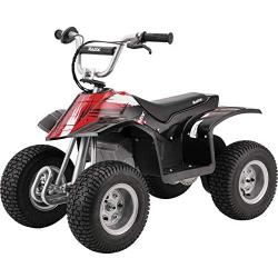 Razor Dirt Quad - 24V Electric 4-Wheeler ATV - Twist-Grip Variable-Speed Acceleration Control, Hand-Operated Disc Brake, 12'' Knobby Air-Filled Tires