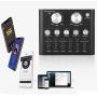 Marhynchus V8 Voice Conversion Digital Sound Card, Mobile Computer Live Sound Card, Metal Shell Black (Bluetooth Version)