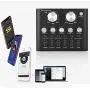 Marhynchus V8 Voice Conversion Digital Sound Card, Mobile Computer Live Sound Card, Metal Shell Black (Bluetooth Version)