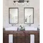CLAXY Glass Mason Jar Wall Sconces Faux Distressed Metal 4 Light Bath Vanity Lights CLAXY Glass Mason Jar Wall Sconces Faux Distressed Metal 4 Light Bath Vanity Lights