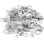 Youliang 50pcs Photo Frame Hook Silver Coarse Wire Single Hole Sling Picture Hangers Heavy Duty with Screws