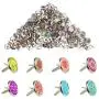 Yexpress 100 Pieces 12mm Mixed Mini Brads Round Paper Fasteners Brass Pastel Metal Brads for Scrapbooking Crafts DIY Paper Yexpress 100 Pieces 12mm Mixed Mini Brads Round Paper Fasteners Brass Pastel Metal Brads for Scrapbooking Crafts DIY Paper