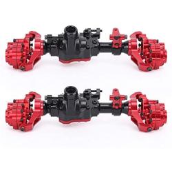 Tbest Metal Front and Rear axle Assembly Fit for Land Rover Defender/Traxxas/TRX-4 Crawler Car