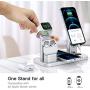 Wireless Charger Stand, CEREECOO 4 in 1 Wireless Charging Station Dock Compatible with iPhone Series12/11/11pro/Xr/Xs/X/Max/8/8Plus Apple Watch6/5/4/3 AirPods Pro/1/2(iWatch Charger Required)