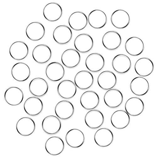 Fushing 100Pcs Stainless Split Rings, Crystal Chandeliers Connectors for Chandelier, Curtain,Suncatchers, Crystal Garland,Necklaces, Keys, Earrings, Jewelry Making and Craft Ideas(12mm)