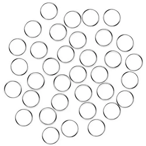 Fushing 100Pcs Stainless Split Rings, Crystal Chandeliers Connectors for Chandelier, Curtain,Suncatchers, Crystal Garland,Necklaces, Keys, Earrings, Jewelry Making and Craft Ideas(12mm)