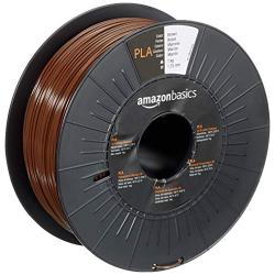 Amazon Basics PLA 3D Printer Filament, 1.75mm, Brown, 1 kg Spool