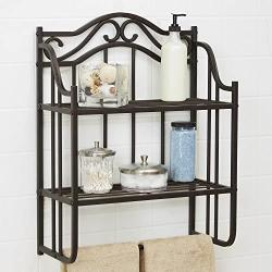 Silverwood Bathroom Wall Shelf, 18w 8.5d 24h, Oil Rubbed Bronze