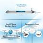 Bluonics 110W UV Ultraviolet Light + Sediment & Carbon Well Water Filter Purifier System with NPT 1'' Ports > 24 GPM UV Sterilizer with 3 Big Blue Size 4.5 x 20 Filters