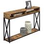Convenience Concepts Tucson Deluxe 2 Tier Console Table, Barnwood