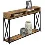Convenience Concepts Tucson Deluxe 2 Tier Console Table, Barnwood