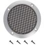 Fielect 3inches Speaker Grill Mesh Decorative Circle Subwoofer Guard Protector Cover Audio Accessories Grey Metal Trim 1Pcs