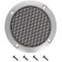Fielect 3inches Speaker Grill Mesh Decorative Circle Subwoofer Guard Protector Cover Audio Accessories Grey Metal Trim 1Pcs