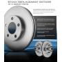 [ 4WD ] FRONT 329.5 mm Premium OE 6 Lug [2] Brake Disc Rotors + [4] Metallic Brake Pads CRK12426