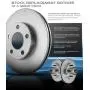 CRK14024 FRONT 327.7 mm + REAR 320 mm Premium OE 5 Lug [4] Rotors + [8] Quiet Low Dust Ceramic Brake Pads + Clips
