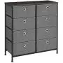 SONGMICS 4-Tier Wide Drawer Dresser, Storage Unit with 8 Easy Pull Fabric Drawers and Metal Frame, Wooden Tabletop for Closets, Nursery, Dorm Room, Hallway, 31.5 x 11.8 x 32.1 Inches, Gray ULTS24G SONGMICS 4-Tier Wide Drawer Dresser, Storage Unit with 8 Easy Pull Fabric Drawers and Metal Frame, Wooden Tabletop for Closets, Nursery, Dorm Room, Hallway, 31.5 x 11.8 x 32.1 Inches, Gray ULTS24G