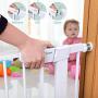 Cumbor 46” Auto Close Safety Baby Gate, Extra Tall and Wide Child Gate, Easy Walk Thru Durability Dog Gate for The House, Stairs, Doorways. Includes 4 Wall Cups, 2.75-Inch and 8.25-Inch Extension