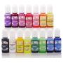 LETS RESIN Epoxy Resin Dye,15 Colors Translucent Epoxy Resin Pigment,Liquid Resin Color Pigment Each 0.35oz,Concentrated Resin Paint,Resin Colorant for Epoxy Resin,Resin Molds,Jewelry Art Crafts