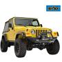 EAG Steel Front Bumper with Winch Plate Black Textured Fit for 87-06 Wrangler TJ YJ