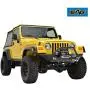 EAG Steel Front Bumper with Winch Plate Black Textured Fit for 87-06 Wrangler TJ YJ