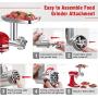 Metal Food Grinder Attachment for KitchenAid Stand Mixers, G-TING Meat Grinder Attachment Included 2 Sausage Stuffer Tubes, 3 Grinding Blades, 3 Grinding Plates