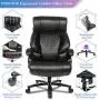 PEROINE High Back Big & Tall 400lb Bonded Leather Office Chair - Heavy Duty Metal Base, Adjustable Tilt Angle, Large Thick Padded Ergonomic Executive Desk Computer Task Swivel Chair PEROINE High Back Big & Tall 400lb Bonded Leather Office Chair - Heavy Duty Metal Base, Adjustable Tilt Angle, Large Thick Padded Ergonomic Executive Desk Computer Task Swivel Chair
