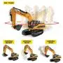 Top Race 15 Channel Full Functional Professional RC Excavator, Battery Powered Remote Control Construction Tractor Metal Shovel, TR-211