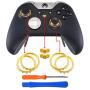 eXtremeRate Matte Chrome Gold Accent Rings Accessories for Xbox One Elite, Elite Series 2 Controller, Replacement Parts Profile Switch Buttons for Xbox One Elite Controller - Pack of 2