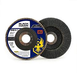 BHA High Density Zirconia Flap Discs Jumbo Grinding Wheels XL Type 29, 4.5'' x 7/8'', 80 Grit - 10 Pack