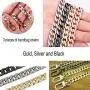 DaNaRaa 3 Pieces Handbag Chain Straps Bag Strap Replacement Metal Purse Clutches Handles in 23.6 Inches Length for Purse Handbags DIY Crafts, 60cm