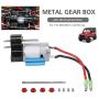 GoolRC Metal Gearbox 380 Brushed Motor Speed Change Replacement for 1/12 MN-D90 FJ-45 RC Car Parts (Black)