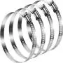 Boao 4 Pieces Adjustable 304 Stainless Steel Duct Clamps Hose Clamp (6 Inch) Boao 4 Pieces Adjustable 304 Stainless Steel Duct Clamps Hose Clamp (6 Inch)