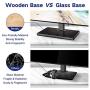 Rentliv Wooden Base Universal TV Stand- Table Top TV Base Stand for 37 to 55 inch TVs - Height Adjustable TV Mount Stand ,VESA 400 x 400mm
