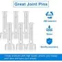 30 Pieces Plastic Pool Joint Pins Replacement Pool Joint Pins and 30 Pieces Rubber Pool Seals Compatible with Intex 13-24 ft Rectangular Metal Frame Pools and Ground Round Metal Frame Pools, 2.36 Inch