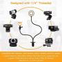 Amada Webcam Light Stand for Live Stream, Selfie Ring Light with Webcam Mount for Logitech C925e, C922x, C930e,C922,C930,C920,C615,Brio 4K-AMWS01