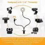 Amada Webcam Light Stand for Live Stream, Selfie Ring Light with Webcam Mount for Logitech C925e, C922x, C930e,C922,C930,C920,C615,Brio 4K-AMWS01