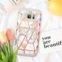 Fingic Samsung S7 Case, Galaxy S7 Case Marble Design Slim Fit Clear Bumper Soft Rubber Silicone Hybrid Hard PC Shockproof Protective Phone Case Cover for Samsung Galaxy S7 Case (2016) - Marble