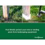 Post Shields Post Protector – This Protects Your Mailbox, Deck & Fence Posts from Damage by Lawn Maintenance Equipment – Fits Wood & Metal Posts – No Tools, Screws or Nails Needed Post Shields Post Protector – This Protects Your Mailbox, Deck & Fence Posts from Damage by Lawn Maintenance Equipment – Fits Wood & Metal Posts – No Tools, Screws or Nails Needed