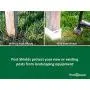 Post Shields Post Protector – This Protects Your Mailbox, Deck & Fence Posts from Damage by Lawn Maintenance Equipment – Fits Wood & Metal Posts – No Tools, Screws or Nails Needed