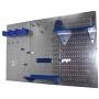 Wall Control Pegboard Organizer 4 ft. Metal Pegboard Standard Tool Storage Kit with Galvanized Toolboard and Blue Accessories Wall Control Pegboard Organizer 4 ft. Metal Pegboard Standard Tool Storage Kit with Galvanized Toolboard and Blue Accessories