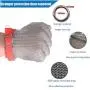 Schwer Highest Level Cut Resistant Stainless Steel Metal Mesh Chainmail Glove for Meat Cutting Butcher Glove
