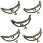 Housweety 5PCs Metal Purse Bag Frame Kiss Clasp Lock Bronze Tone 8.8cm x6cm