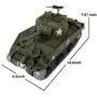 Modified TK6.0 Edition 1/16 2.4ghz Remote Control US M4A3 Sherman Tank Model(360-Degree Rotating Turret)(Steel Gear Gearbox)(3800mah Battery)(Metal Tracks &Sprocket Wheel & Idle Wheel)