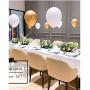Confetti Balloons 12'' Party Balloons Latex Balloons Birthday Balloons Baby Shower Balloons Wedding Balloons for More Parties 50 Pcs Pack-White, Gold, Golden Confettii Balloons with Ribbon